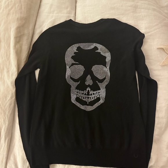 NWT Zadig & Voltaire Wool Stud Embellished Skull Sweater Size Small - Picture 10 of 10